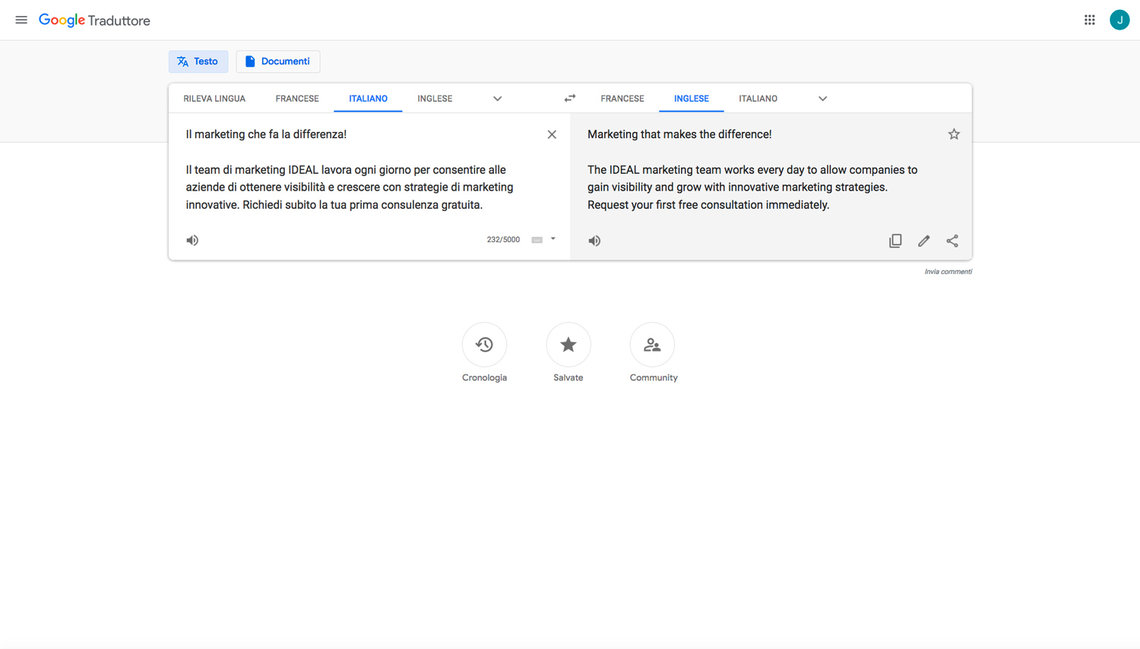 Google Traduttore su computer Google Traduttore su computer